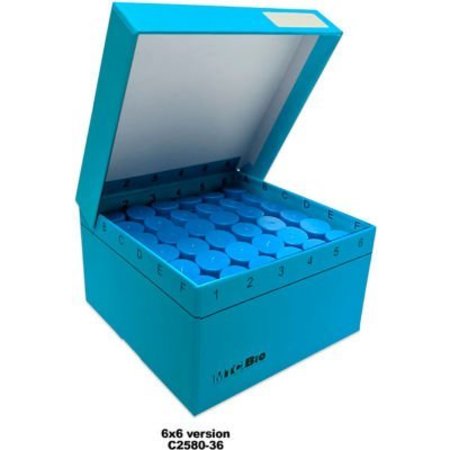MTC BIO MTC Bio Cardboard Freezer Box W/ Hinged Lid 5 ml Screw Cap MacroTubes, 36 Place, 5 Pack C2580-36